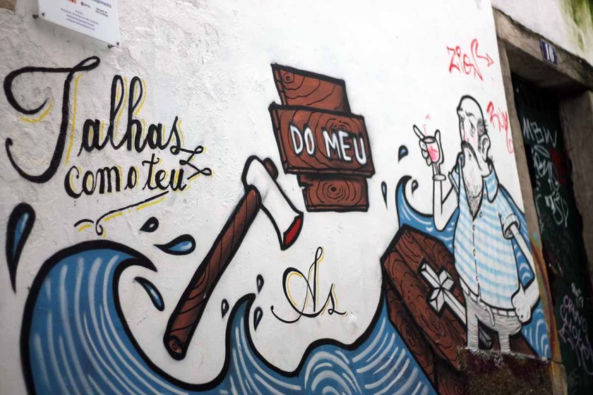 Hausgraffiti in Lissabon