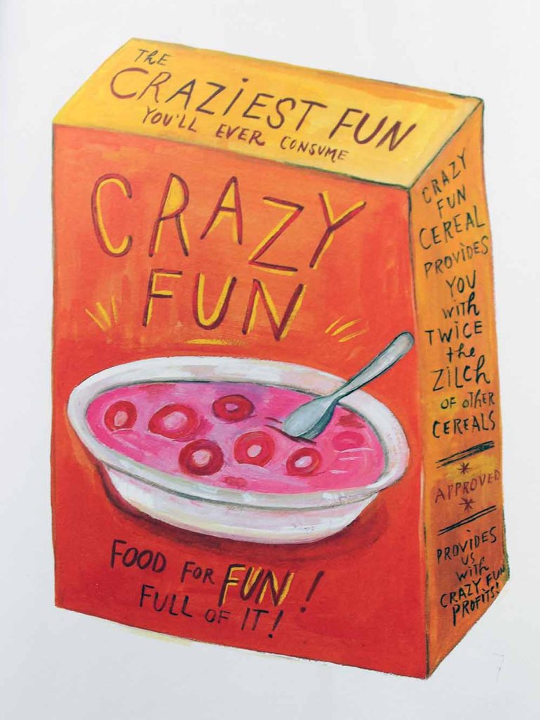 Maira Kalman-Illustration: Essen Sie kein Müsli, das die Farbe der Milch verän.dert