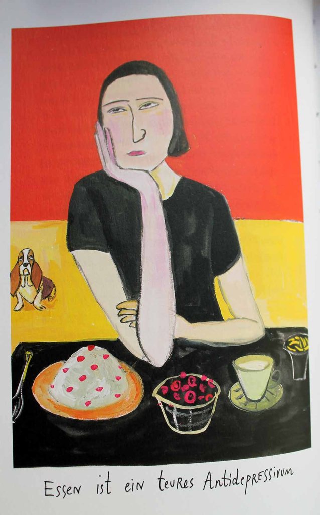 Maira Kalmann-Illustration: Essen Sie, wenn Sie Hunger haben, nicht, wenn Sie sich langweilen.