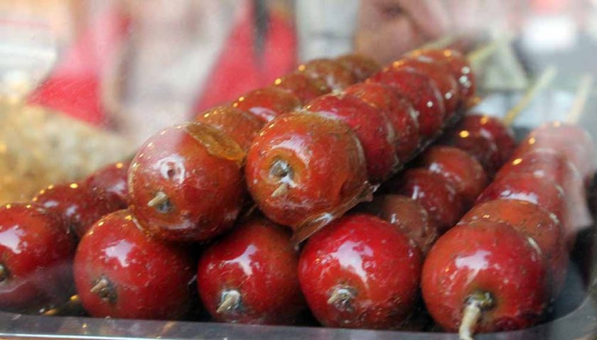 Zuckerglasierte Rosenäpfel. Lecker!