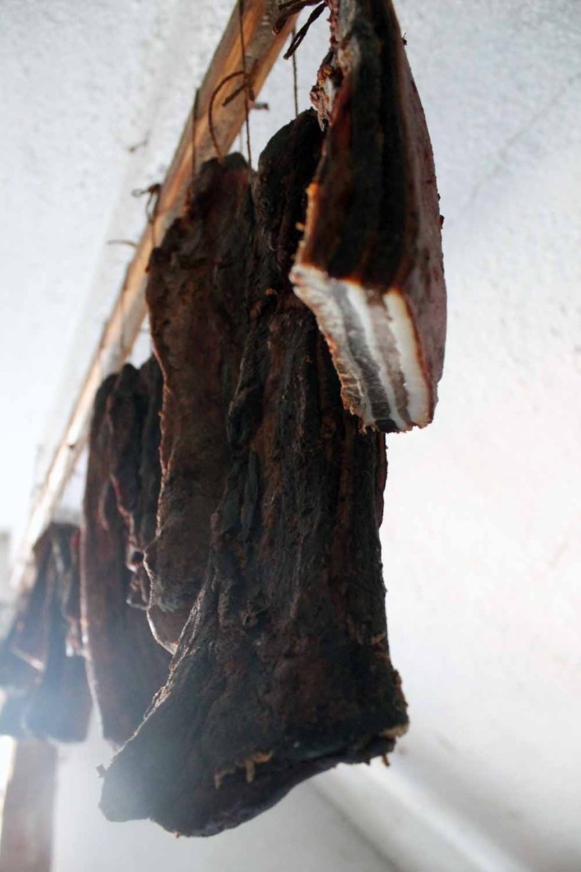 die befüllte Speckkammer