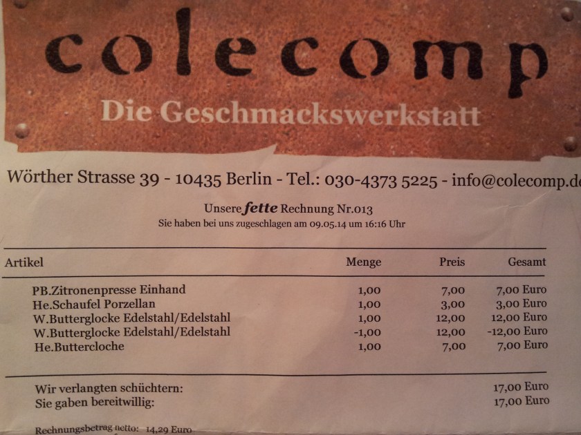 Eine Rechnung auf Berlinerisch