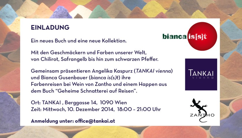 Bianca is(s) t und Tankai Vienna laden ein
