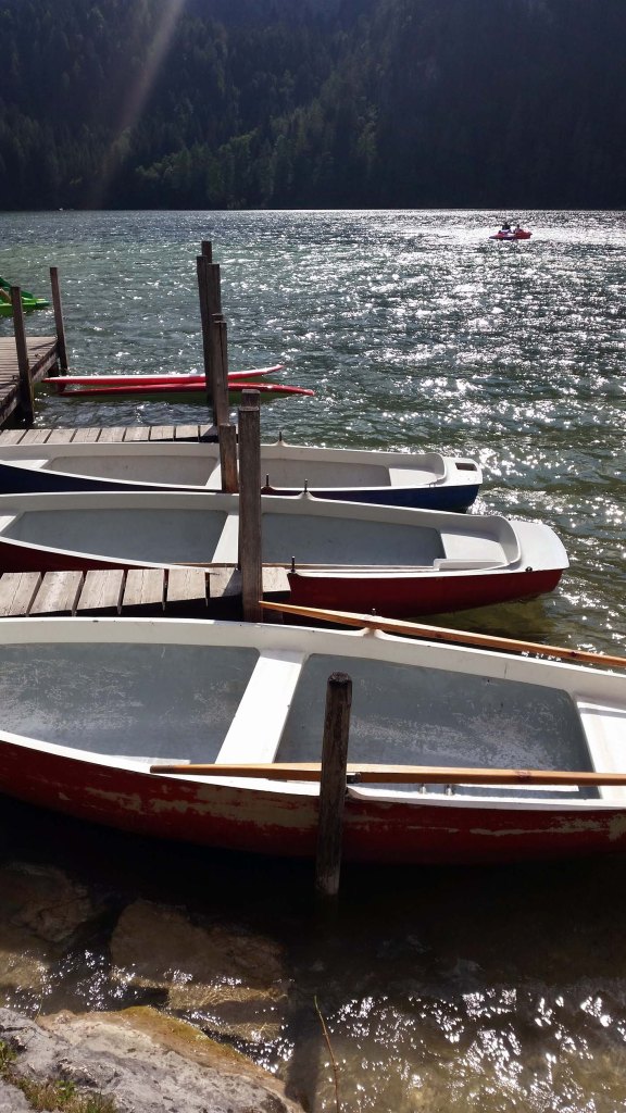 mit dem Boot raus auf den See