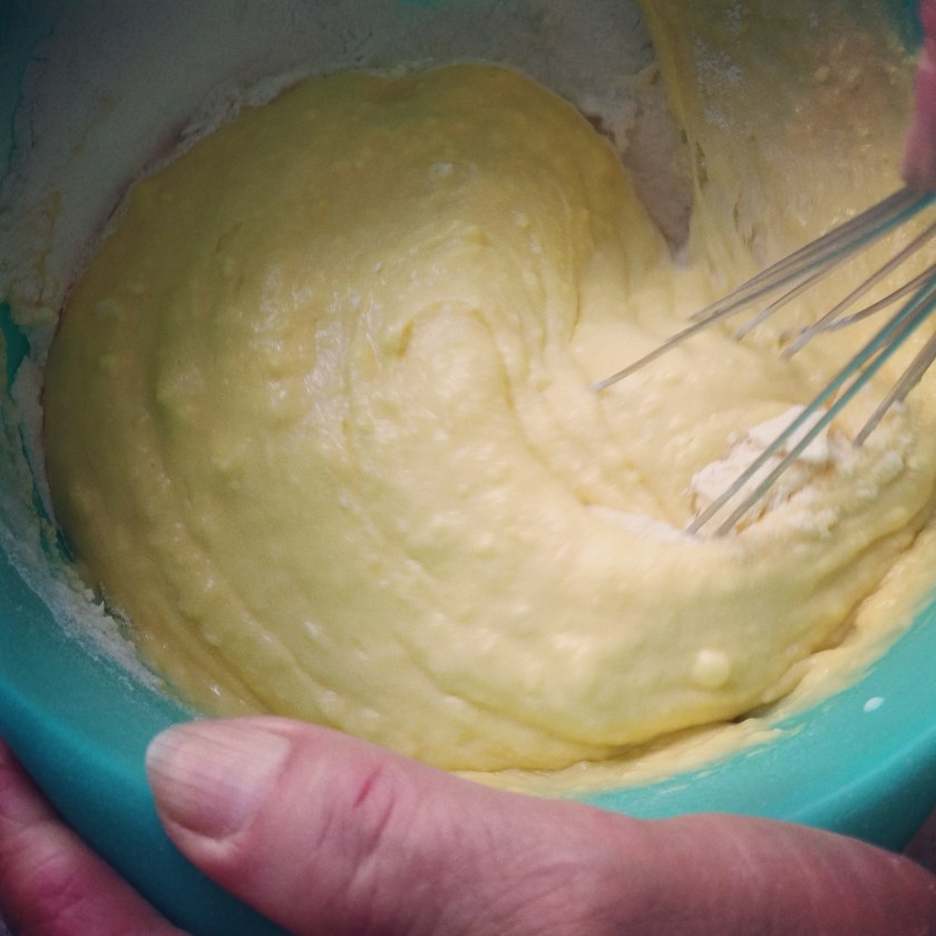 so soll der Teig gut gerührt aussehen