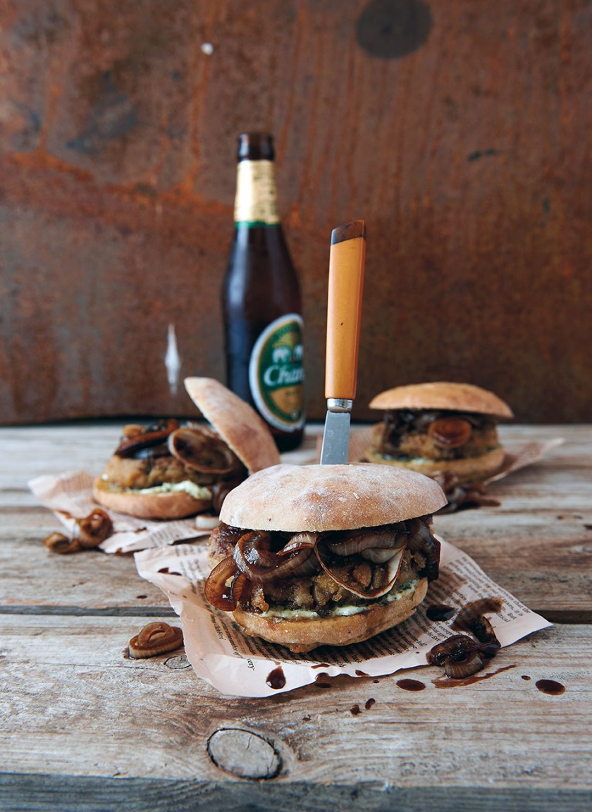 S 74 Auberginen Burger